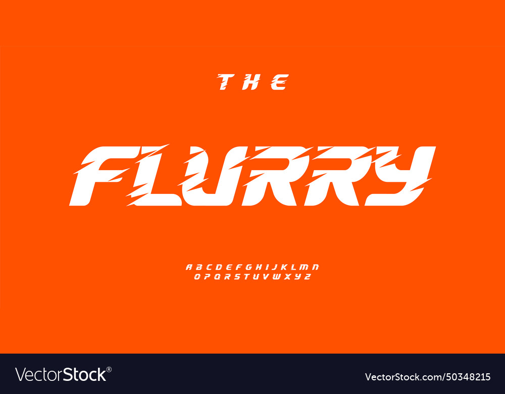 Dynamic font style on vibrant orange energizing Vector Image