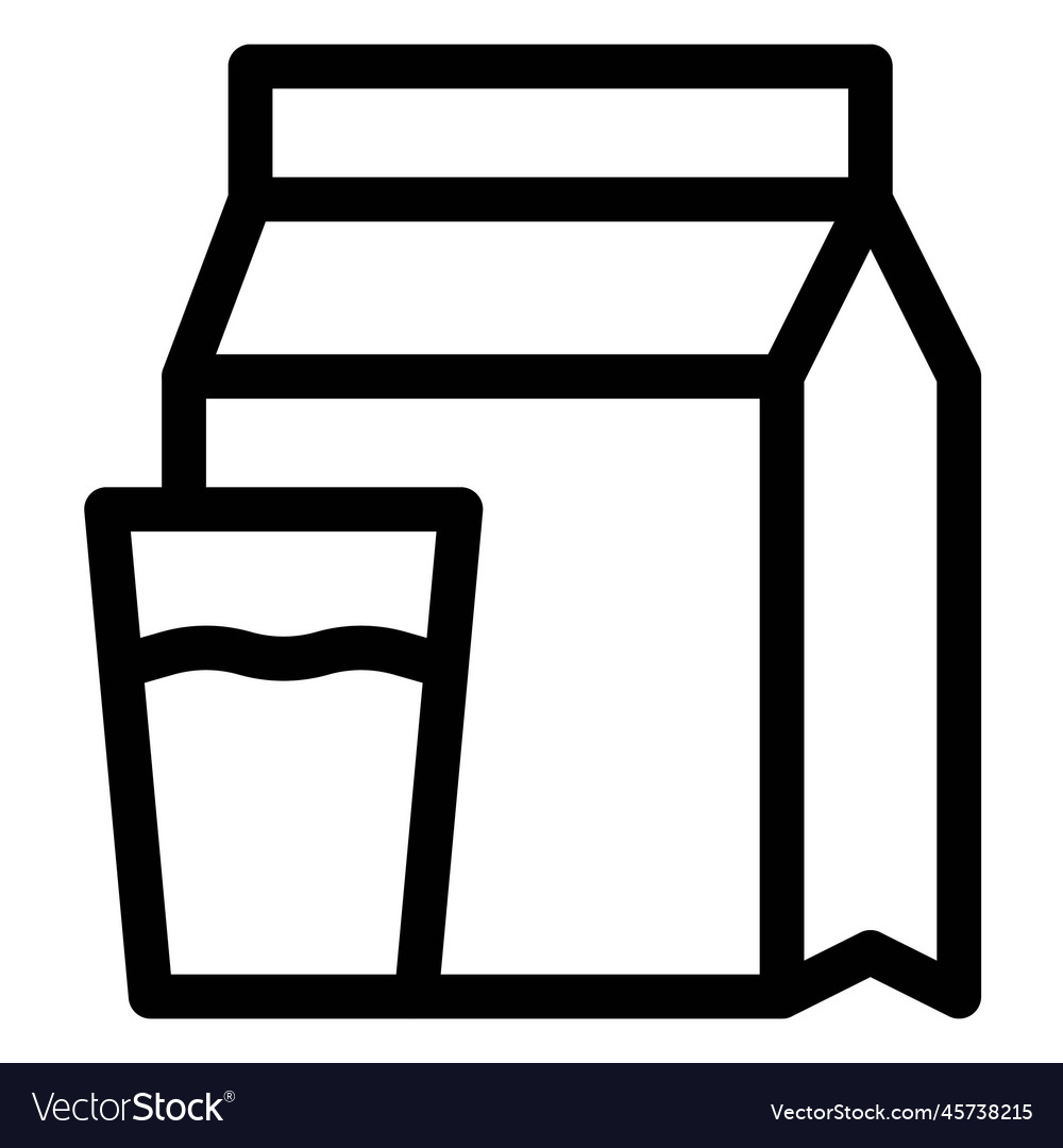 Glass of milk with a sealed package