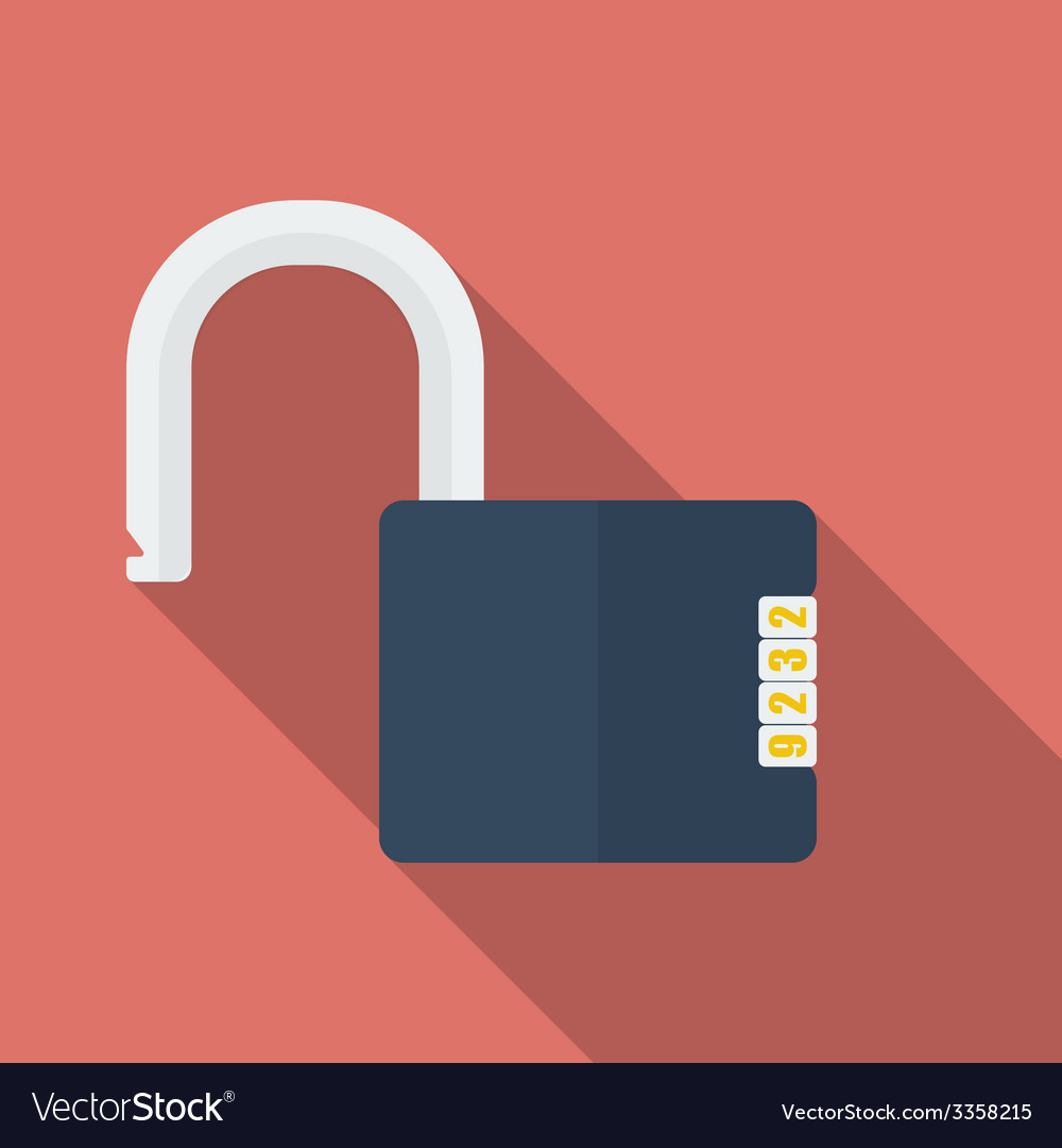 Icon of padlock with code combination modern