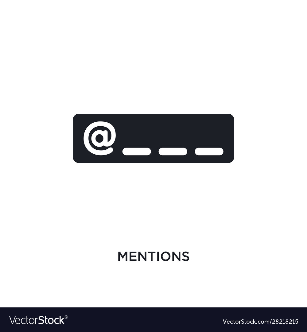 Mentions isolated icon simple element from