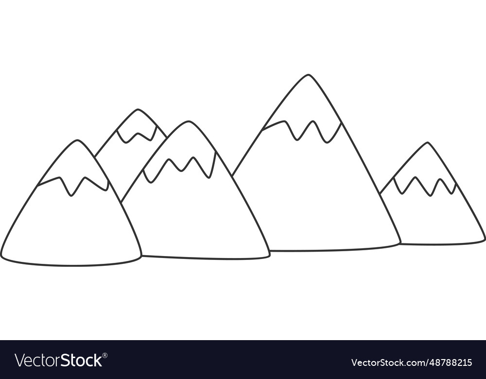 Mountains doodle landscape