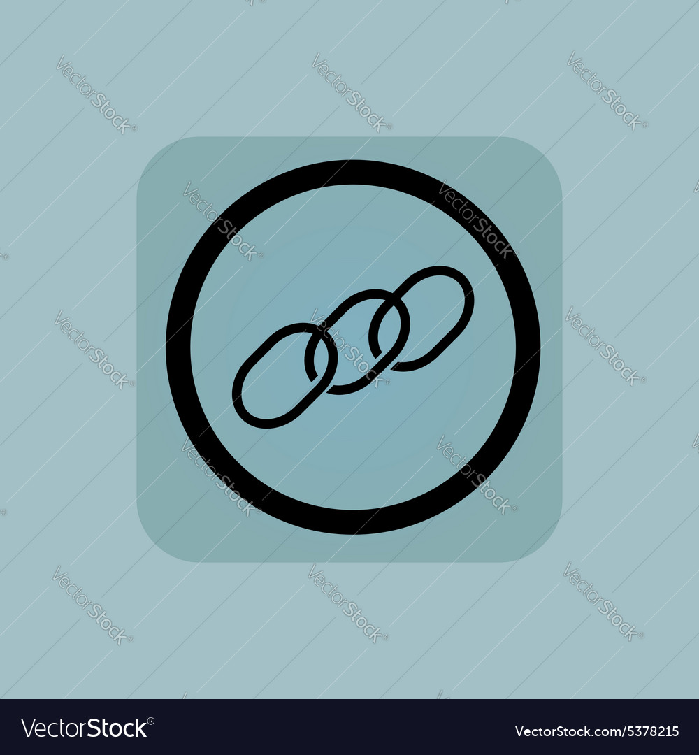 Pale blue chain sign Royalty Free Vector Image