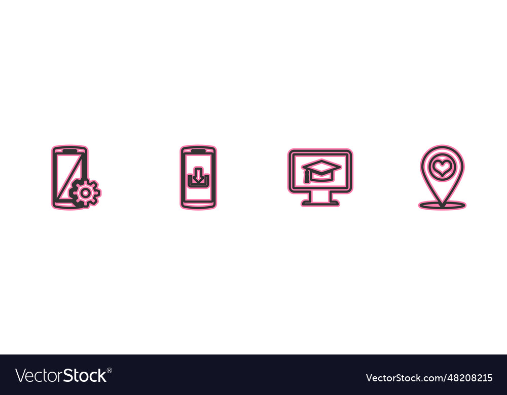 Set line setting on smartphone monitor