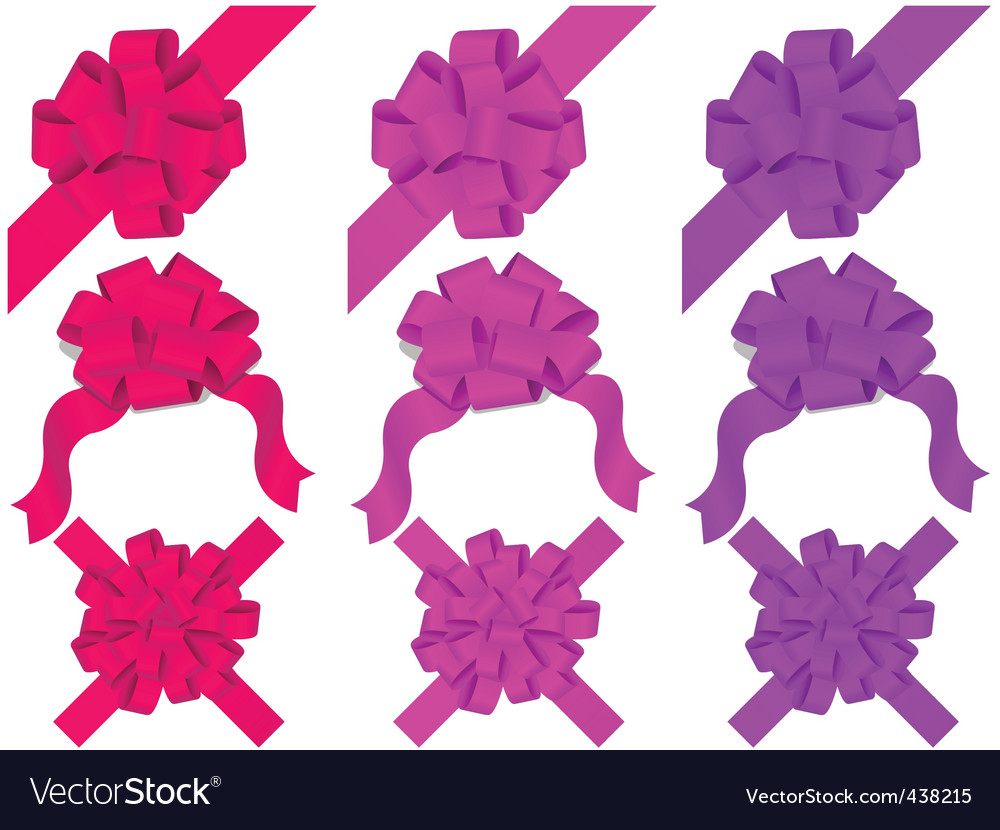 Set of decorative bows