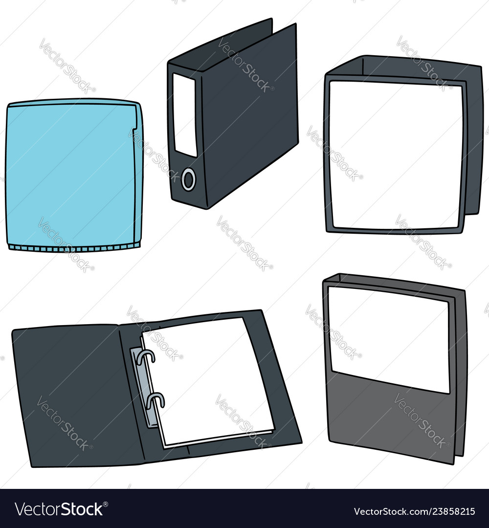 Set of folder vector image Set of folder