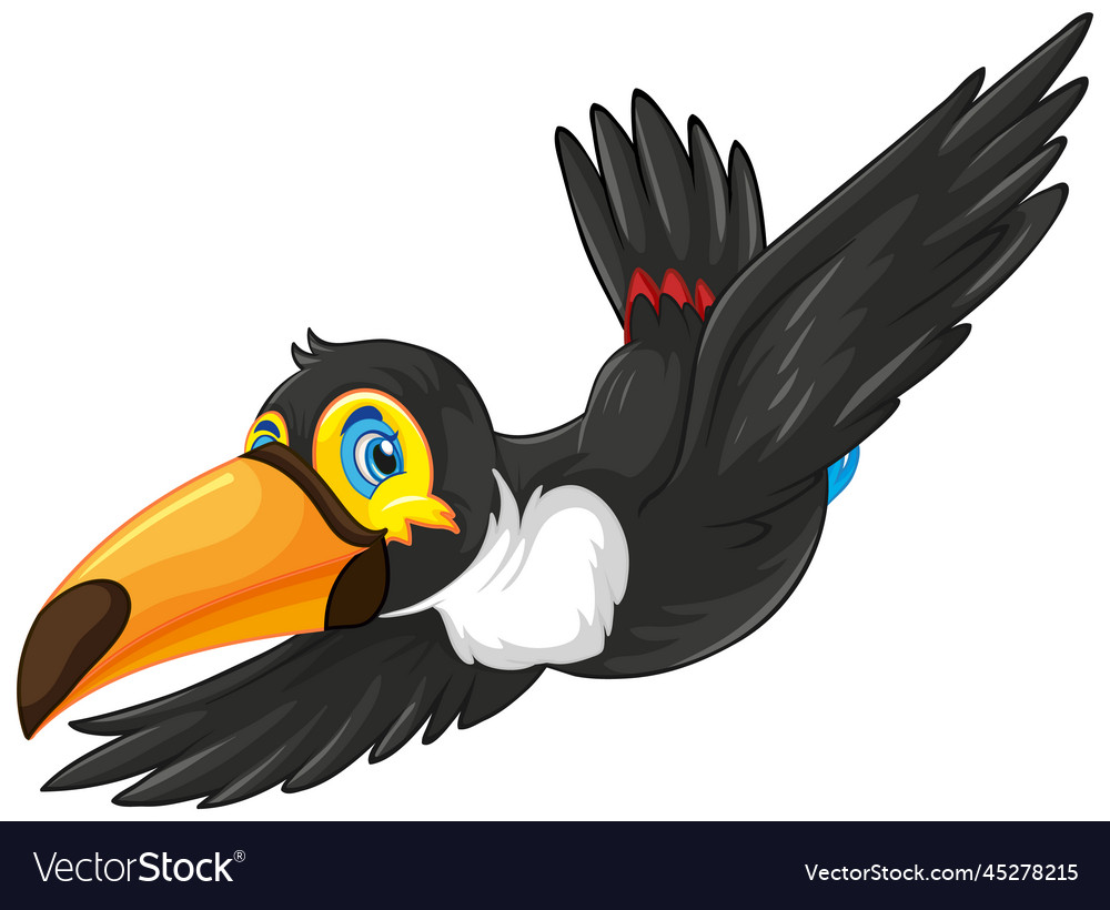 Toucan bird cartoon character Royalty Free Vector Image