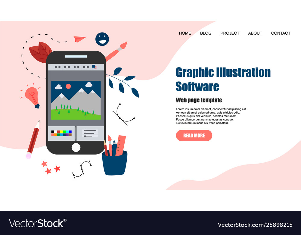 Webpage template flat application