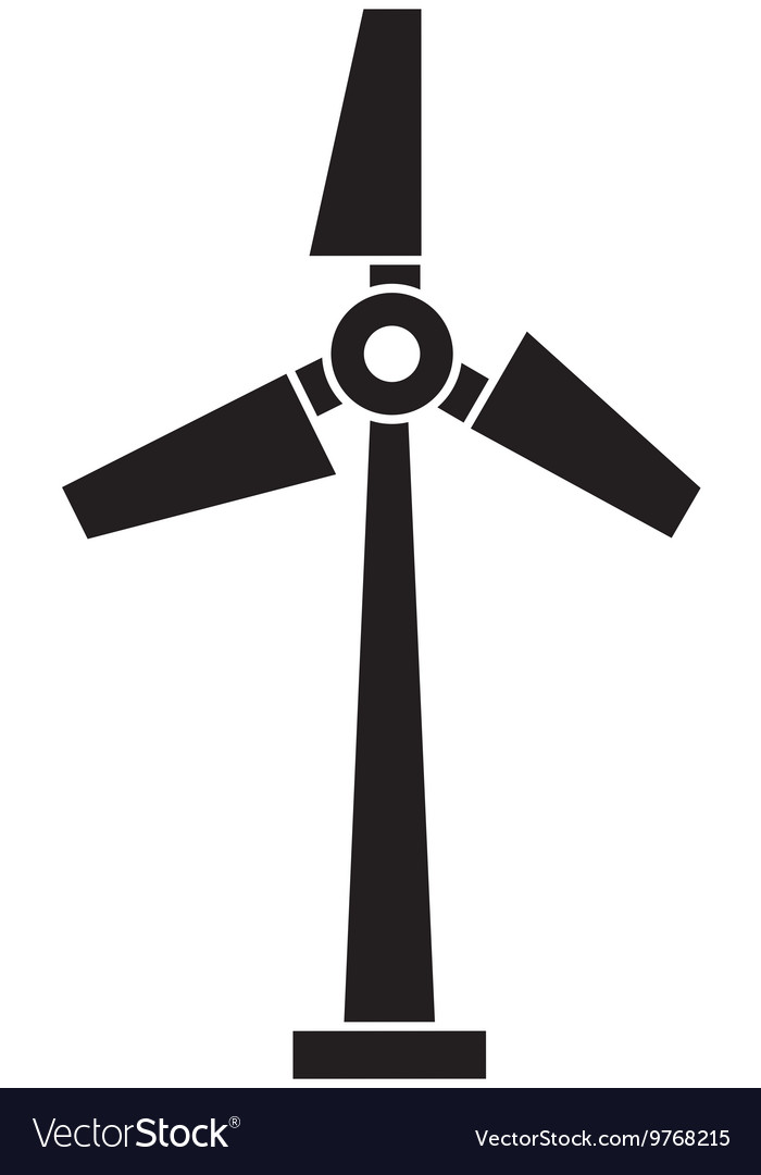windmill silhouette isolated icon design vector image