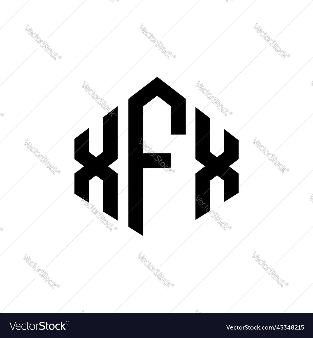 Xfx letter logo design with polygon shape