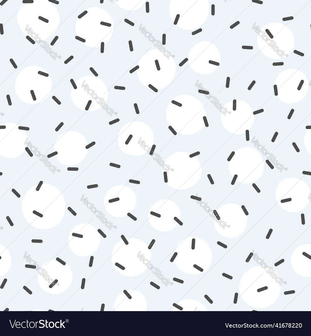Abstract seamless memphis pattern with circles