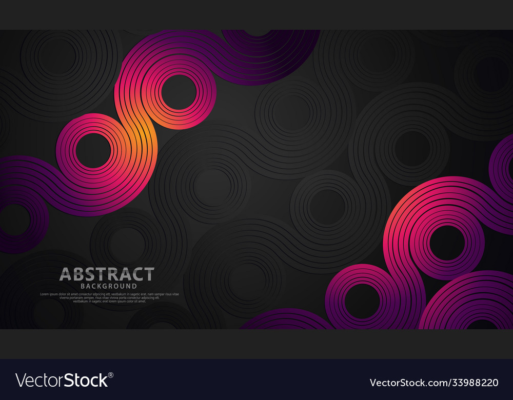 Abstract wave lines and round shapes background