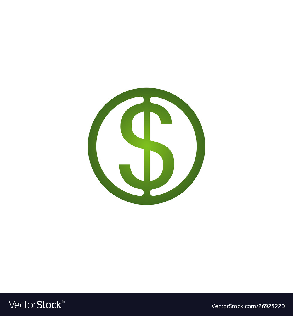 Business acountting dollar icon template app Vector Image