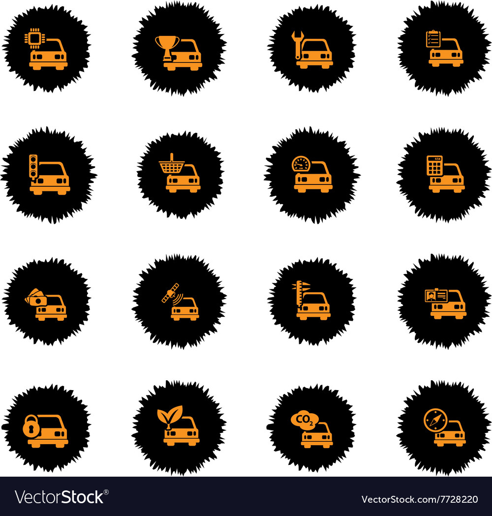 Car service simply icons Royalty Free Vector Image