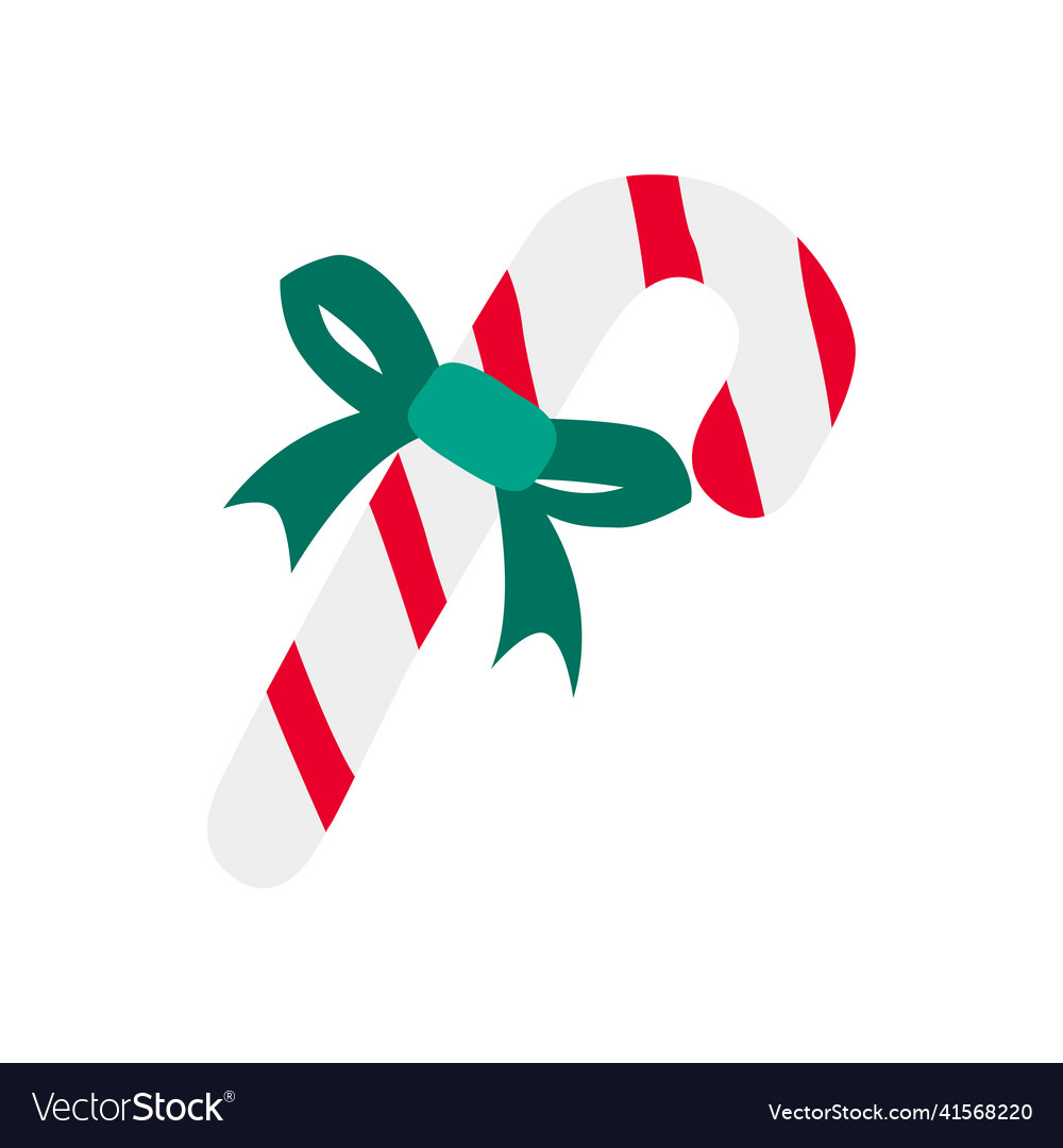 Clip art of xmas stick with cartoon design Vector Image