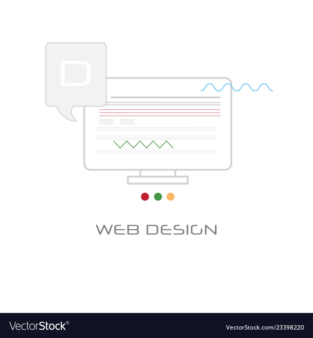 Computer screen web design development concept