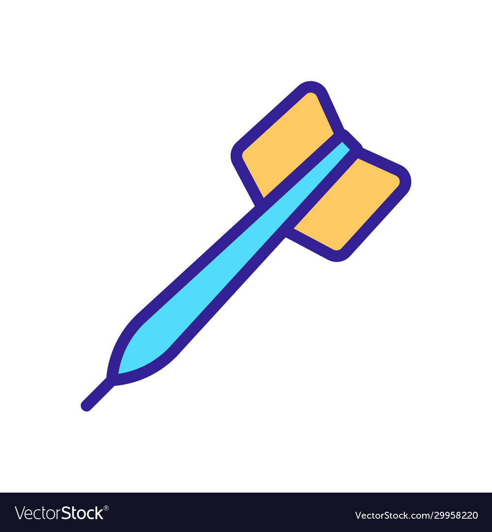 Dart icon isolated contour symbol vector image Dart icon isolated contour symbol