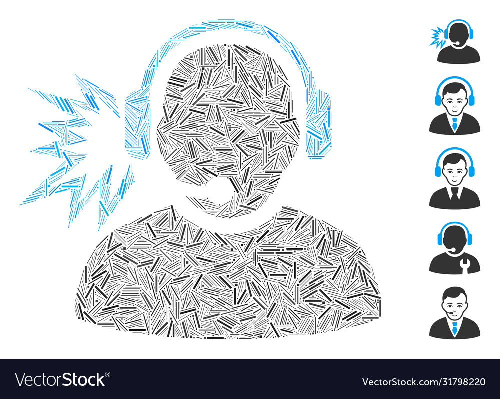 Dash mosaic operator message icon Vector Image Dash mosaic operator message icon