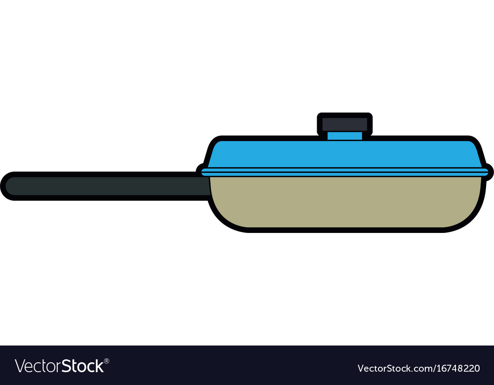Frying pan for cooking handle round object
