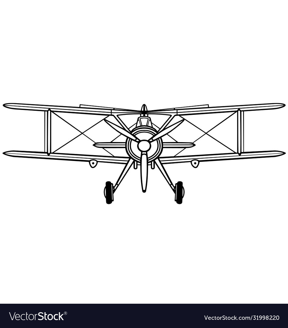 Gloster gladiator front Royalty Free Vector Image