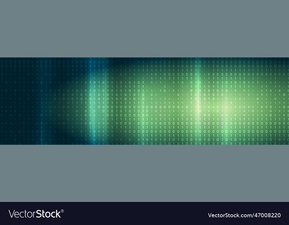 Glowing tech abstrakter Hintergrund mit binären Code vector image Glowing tech abstrakter Hintergrund mit binären Code
