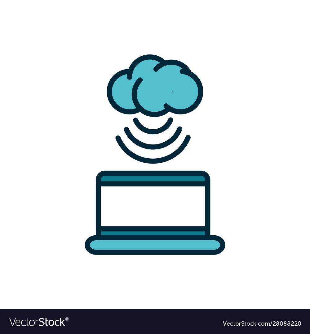 Laptop cloud computing connection internet