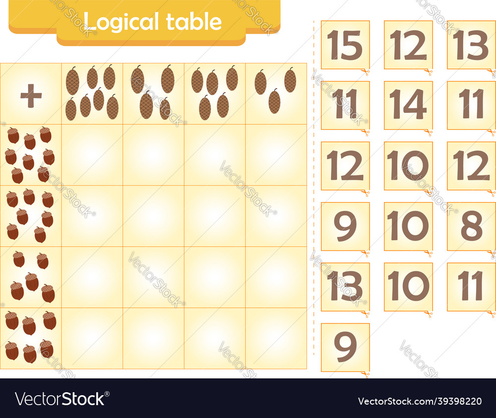Logic puzzle game for children Vector Image Logic puzzle game for children