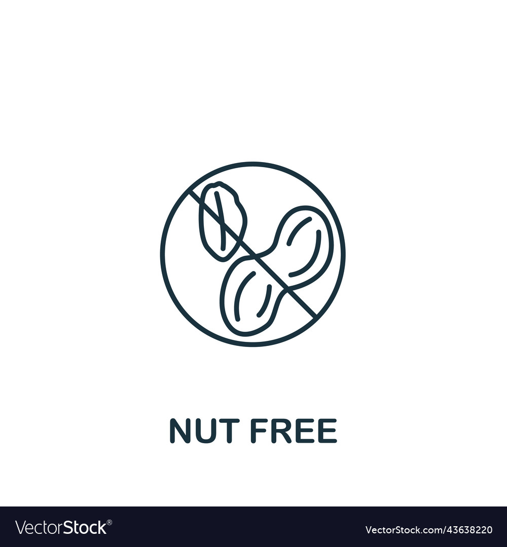 Nut free icon line simple for templates web