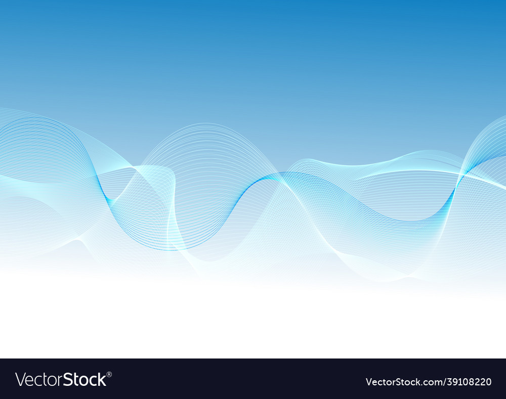 Pastel blue flowing lines design Royalty Free Vector Image