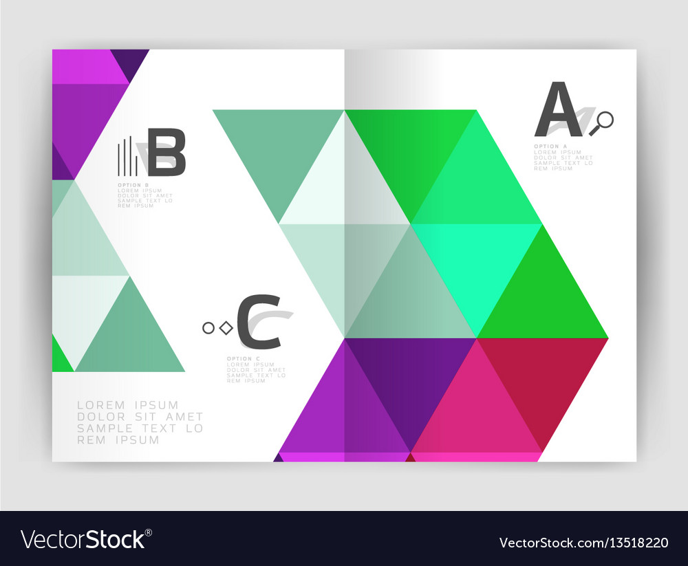 Print triangle modern template Royalty Free Vector Image