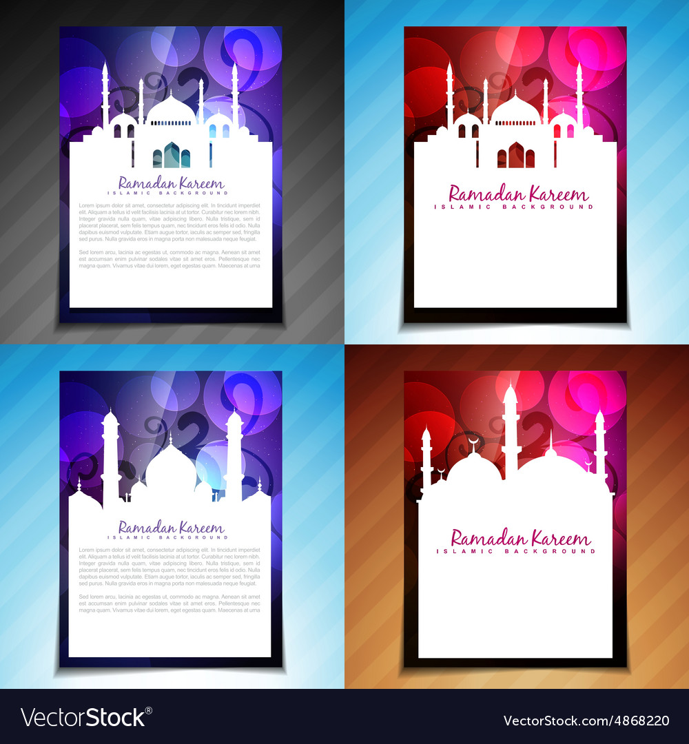 Set of ramadan kareem brochure design