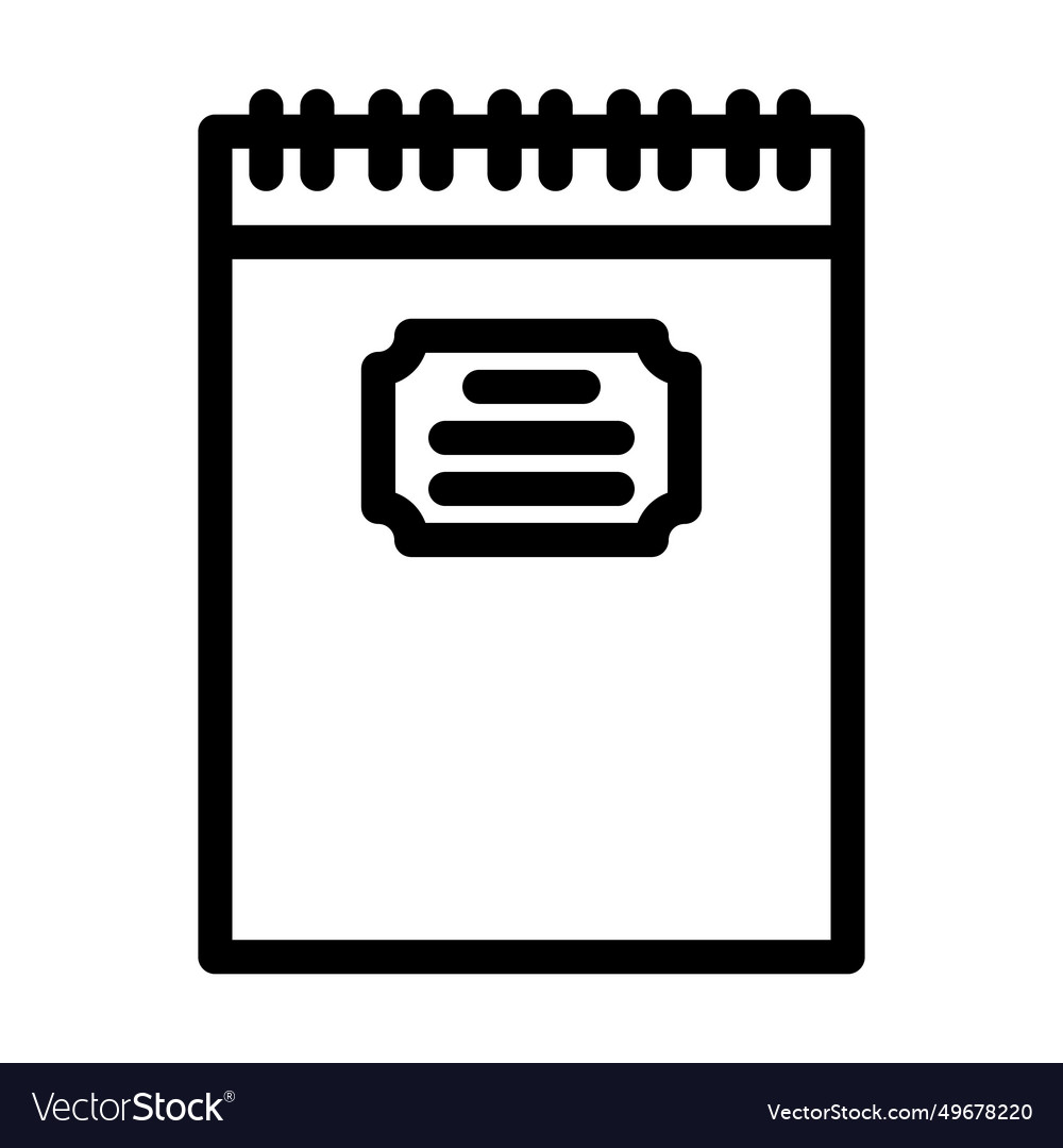 Spiral notepad list line icon
