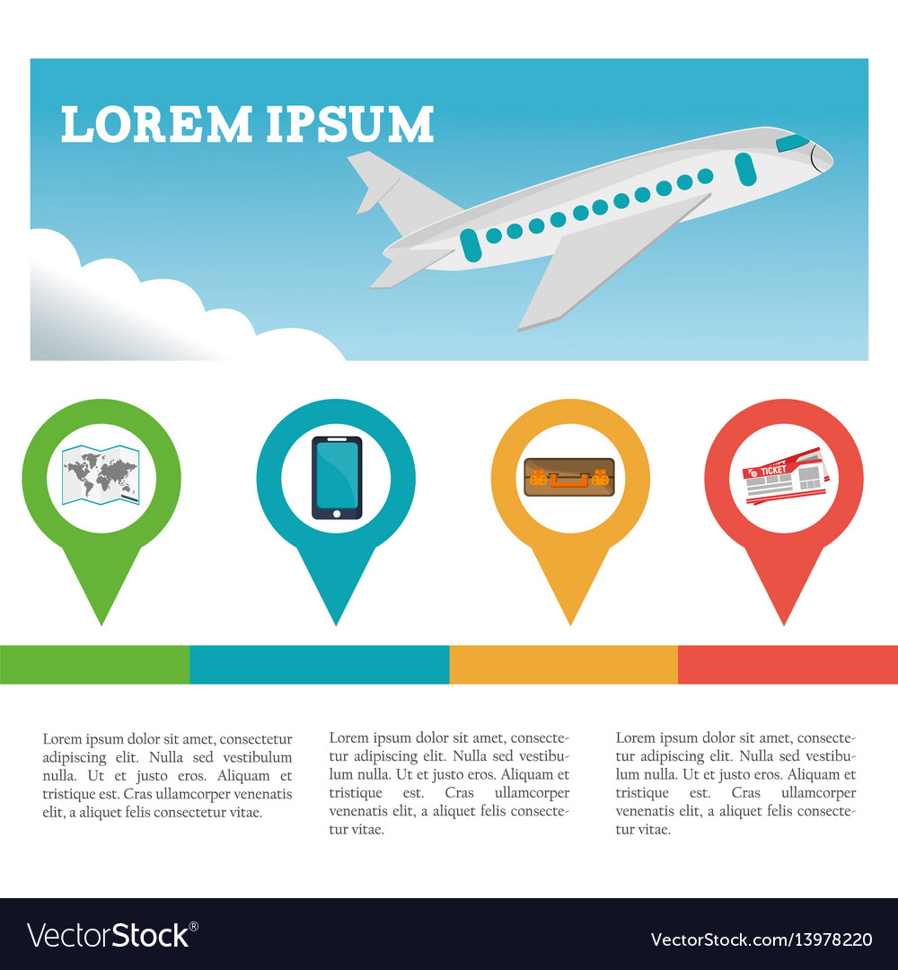 Travel flyer infographic tourism Royalty Free Vector Image