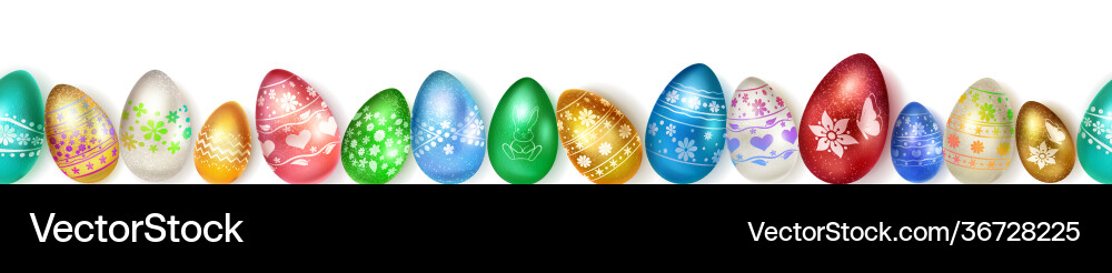 Banner easter eggs Royalty Free Vector Image - VectorStock
