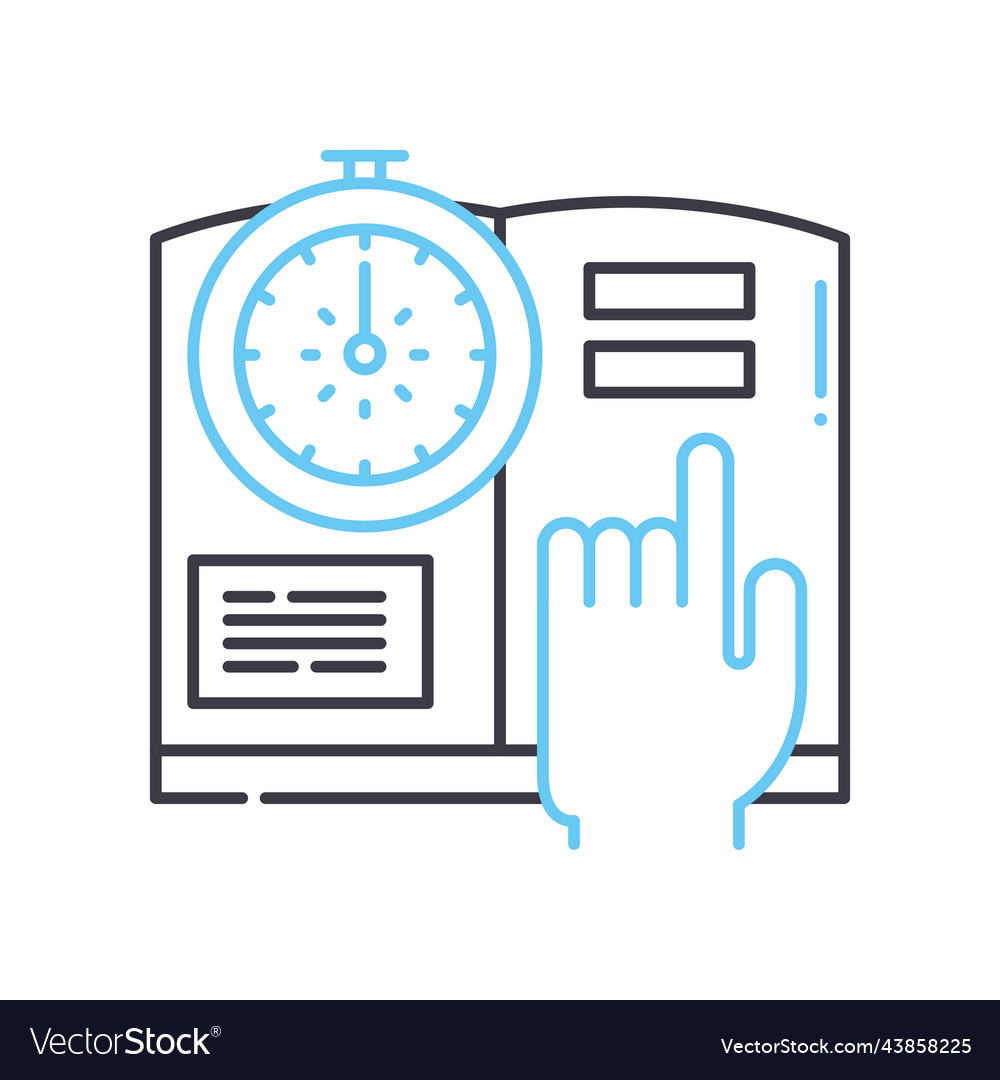 Daily task line icon outline symbol Vector Image Daily task line icon outline symbol