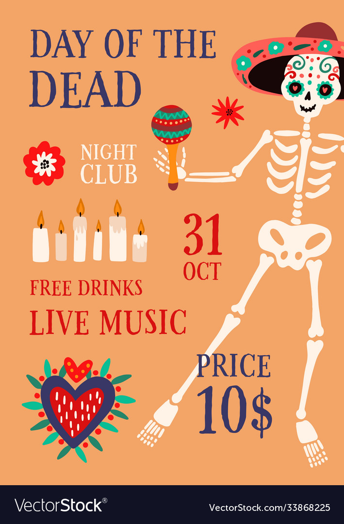 Day death theme party promo poster