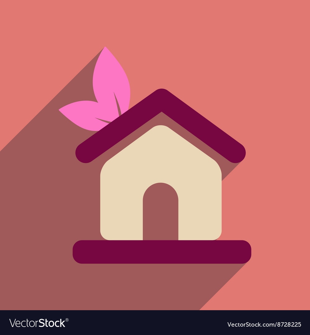 Flat web icon with long shadow