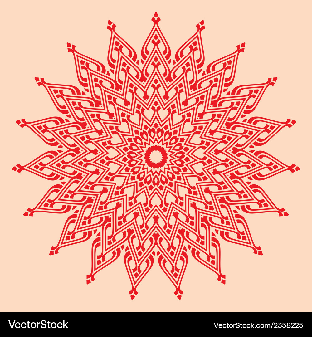 Floral Mandala Lace Pattern Royalty Free Vector Image