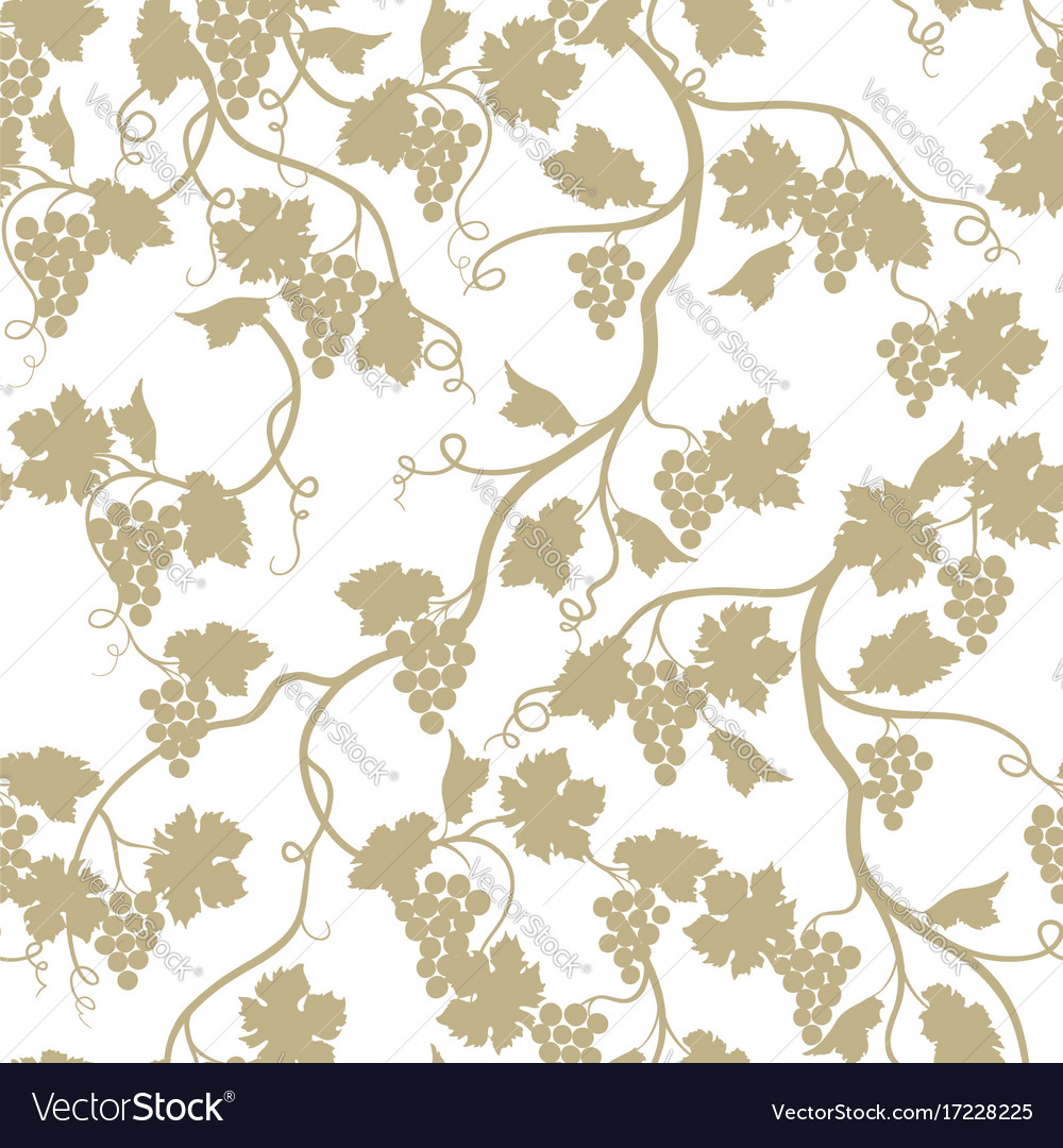 Grape garden seamless pattern nature branch