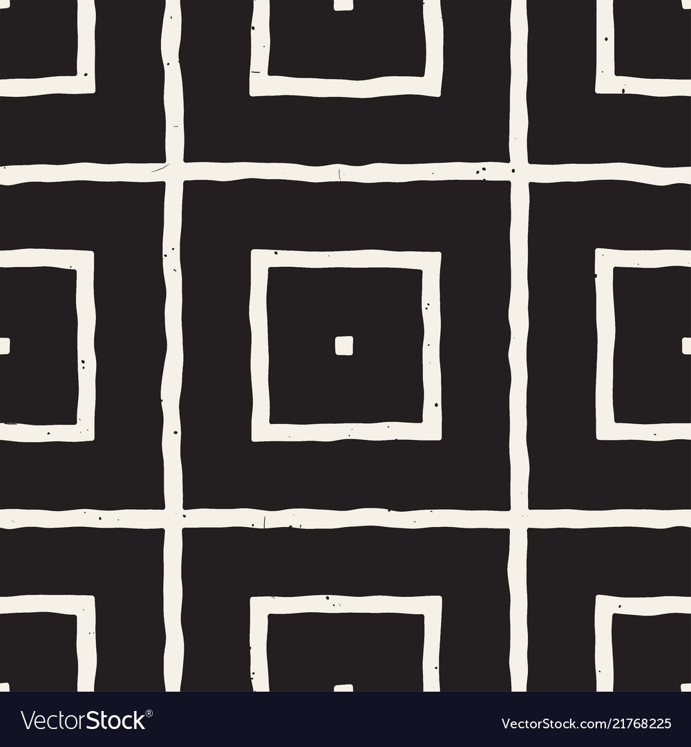 Hand drawn seamless repeating pattern with lines vector image Hand drawn seamless repeating pattern with lines