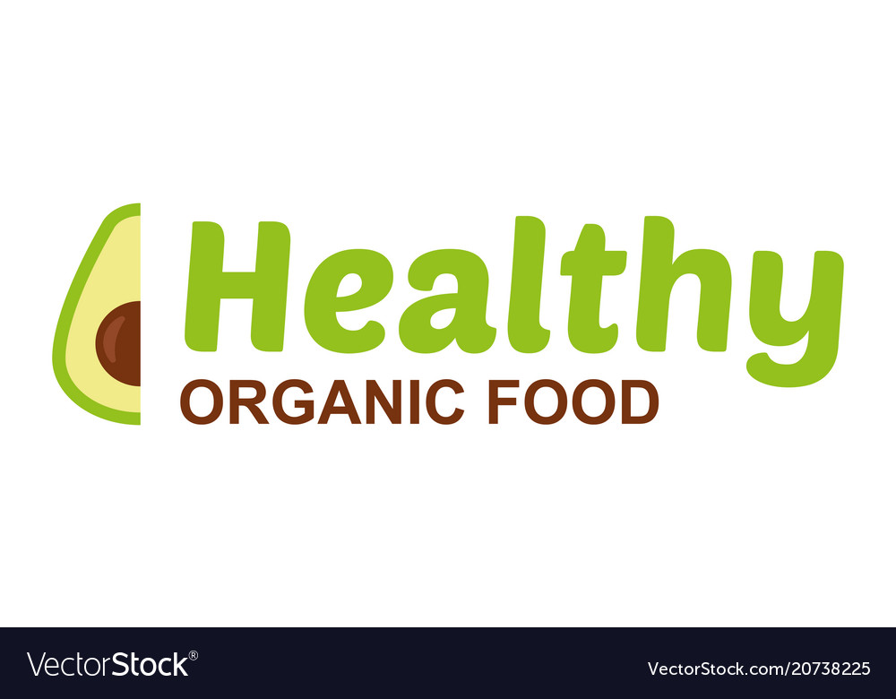 Healthy organic food logo