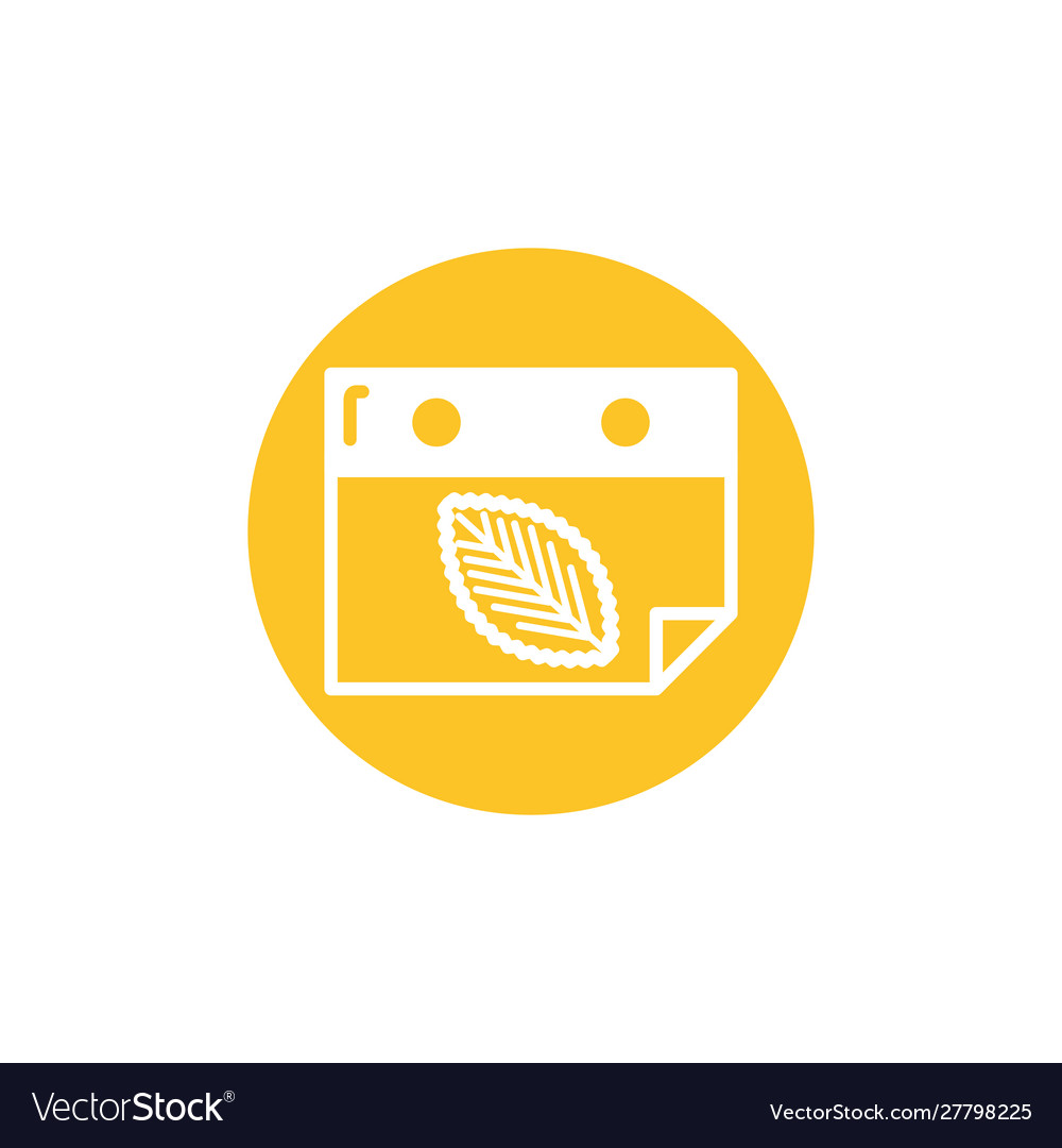 Isolated calendar block and flat design