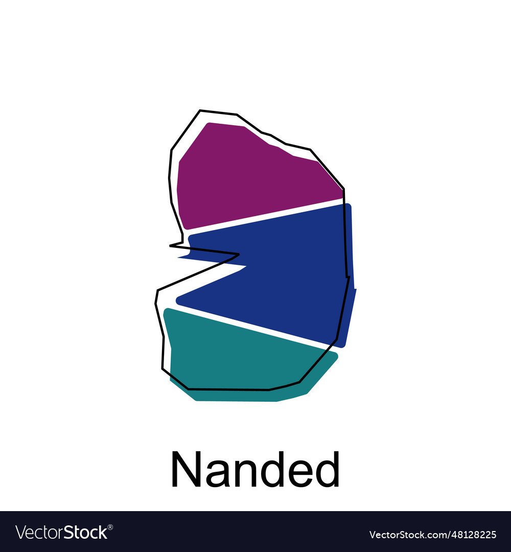 Karte von nanded modern Umriss hoch detailliert vector image Karte von nanded modern Umriss hoch detailliert