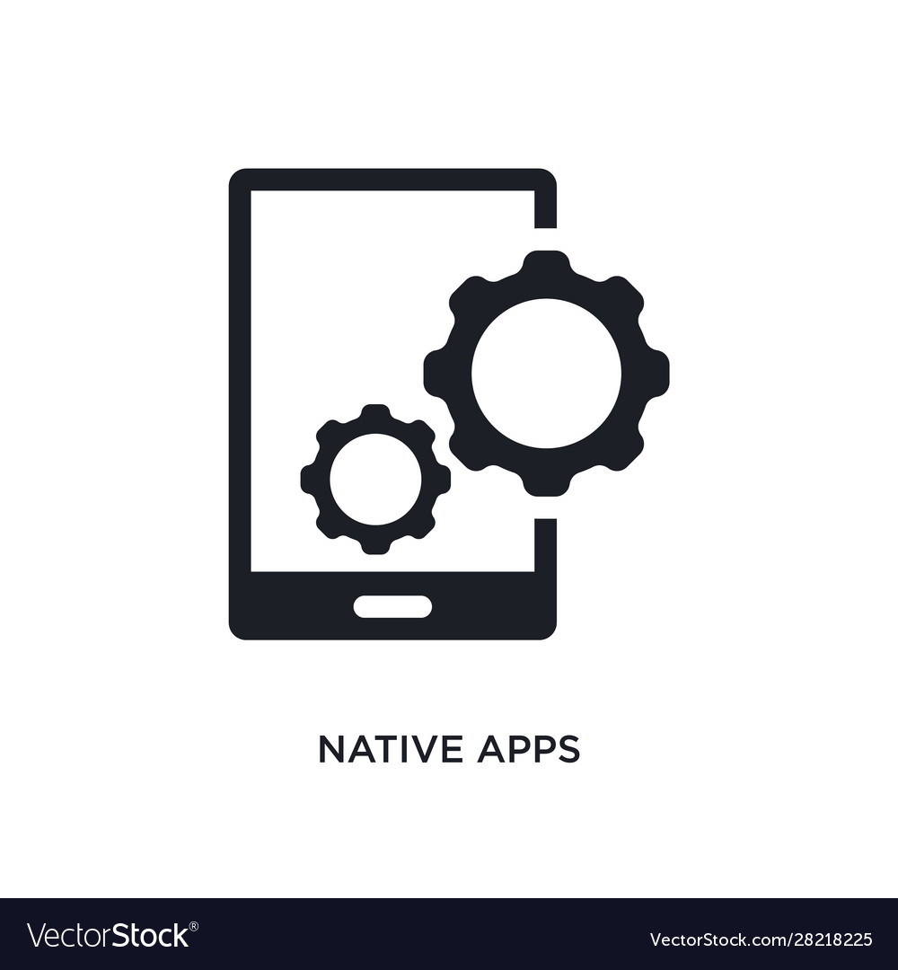Native apps isolated icon simple element from