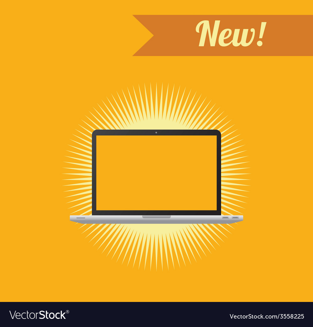 notebook laptop theme royalty free vector image