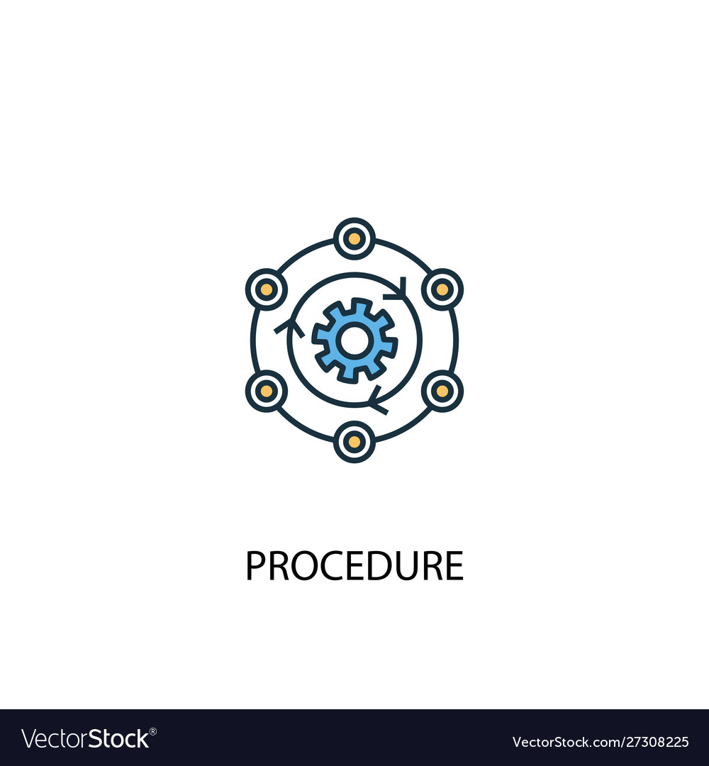 Procedure concept 2 colored line icon simple