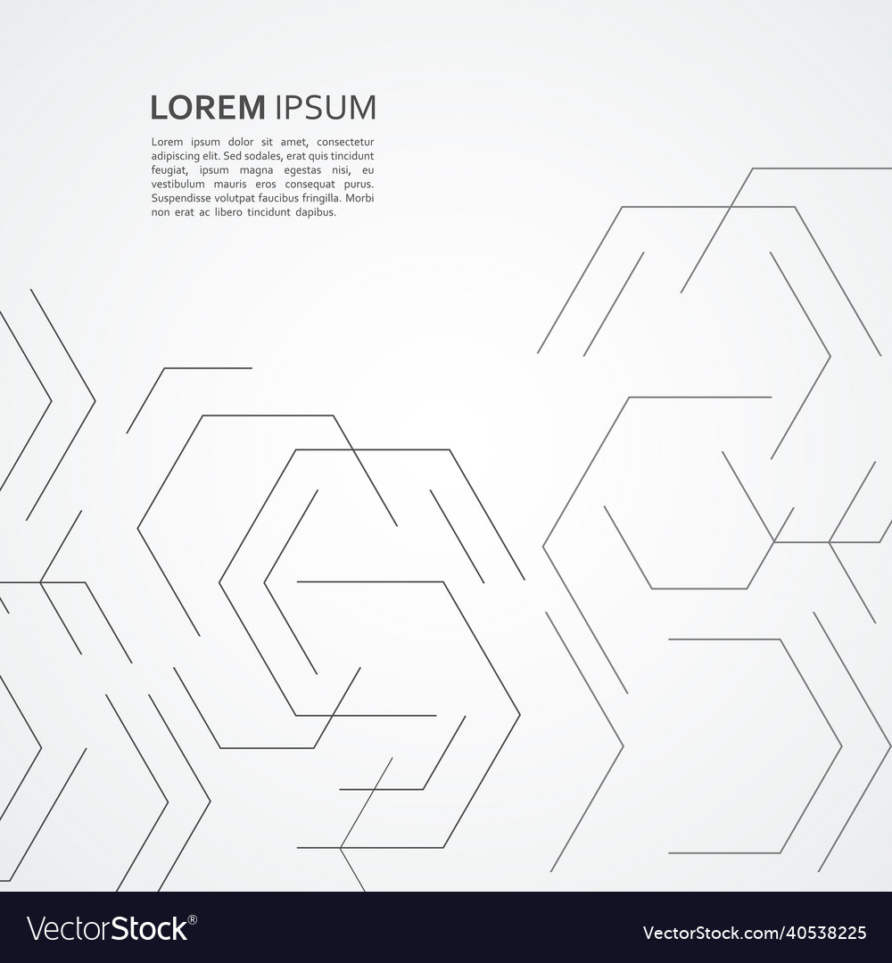 Shape of hexagon style design abstract vector image Shape of hexagon style design abstract