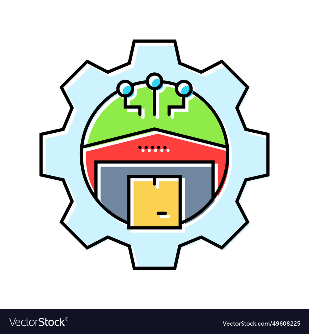 Warehouse organization logistic manager color icon