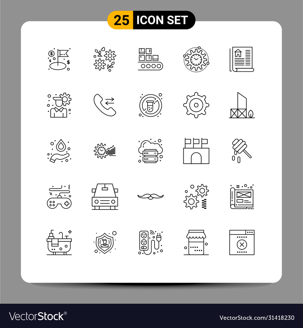 25 universal lines set for web and mobile