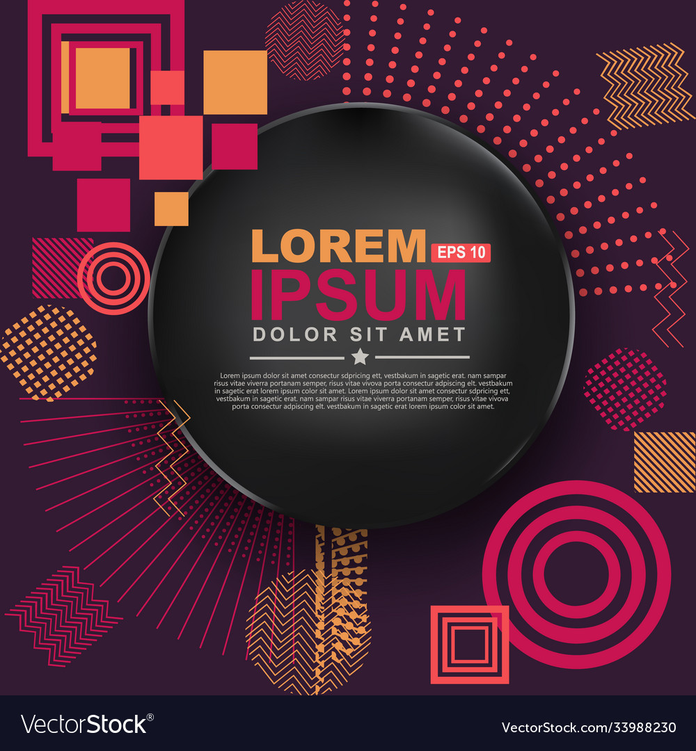 Abstract circle geometric pattern design Vector Image Abstract circle geometric pattern design