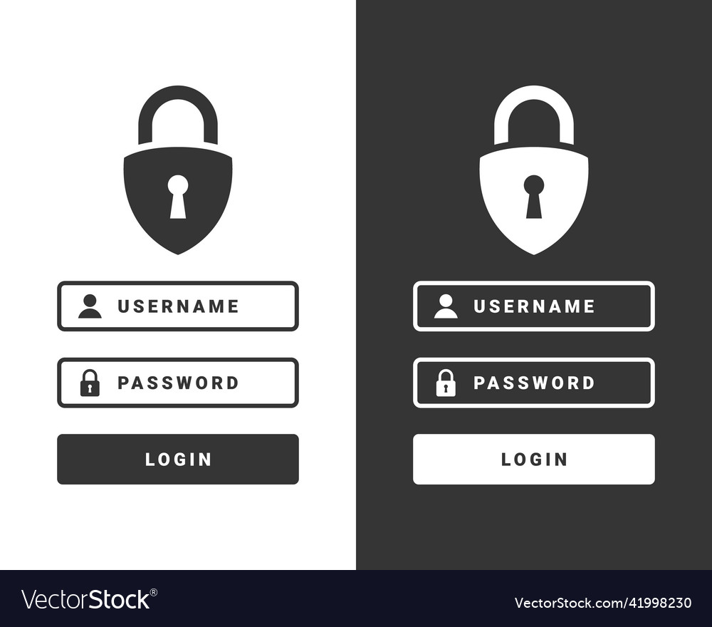 Application account login form cybersecurity
